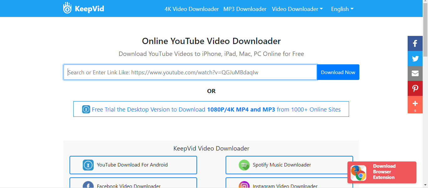 KeepVid Youtube Video Downloader
